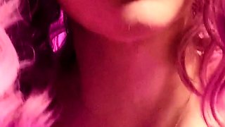 Glamour babe with big boobs masturbates in lingerie