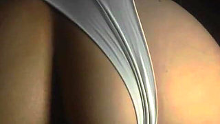 Stepson Managed to Record Stepmother with Her Panties Pulled to the Side in the Dark of the Bedroom, Doggy-style