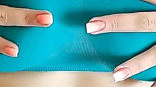 Teen Wife Solo Plays with Nipples Through Sport Topic