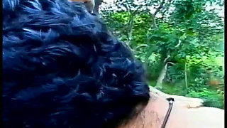 Hot Latin tranny gets her hard pole sucked by guy and gets fucked