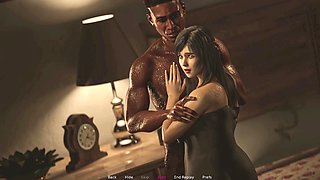 Lisa has wild time with Byron in the bedroom featuring steamy 3D anime action