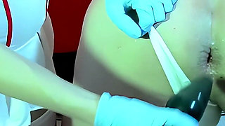 Amateur Nurse Play - I Plug My Boyfriend's Ass in His White Thong and Fuck Him Until He Cums