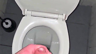Phantomgentx - Hairy Muscular Hunk Moans Loud and Jerks in Public Toilet