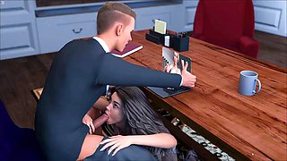 Future Money Mans Boyfriend Gets Caught by Shocked Girlfriend Pounding Secretary Chicks Mouth in Office During