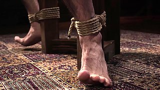 Eddie comes in and torments Buck with the crop