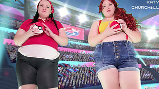 Misty and May Facesitting and Farting Battle Punishment