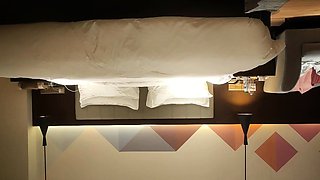 Asian girl in stockings fingered sucking cocks fucked by 3 g