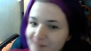 Emo Goth Girl's Foot Fetish Webcam Show