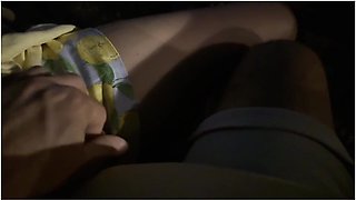 Sexy Braless Wife Reaches An Orgasm In Public When Husband Rubs Her Clit In A Night Bar