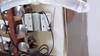 Mz30 - Latex Girl, Bound by Red Rope, Admiring Herself in Front of a Mirror