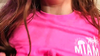 Stepsister Masturbates in Her Panties Then Gets Fucked and Gets Cum on Her Small Tits