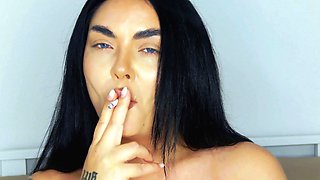 Beautiful Brunette Smoking Fetish Tease - Softcore Seduction