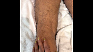 Home made Desi Indian body lotion massage with Desi bhabi