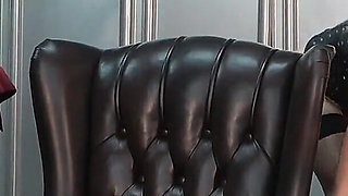 The Mistress Has Female Masochist Suck Strapon Dick, Then Fucks Her Thoroughly in Doggystyle Until She Cums