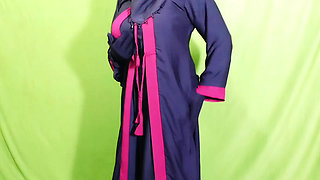 Beautiful Amena Bhabhi has sex indoors wearing a burqa and hijab