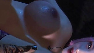 3D Big Boobs Cosplay Model Cheating with Big Dick