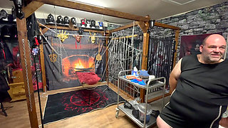 Part 4:- Lanista Bear & Domina Satana's first session with Well hung.