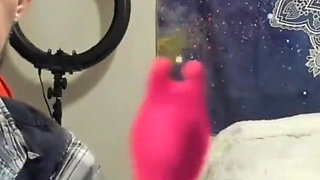 Animour panty dildo unboxing and masturbation