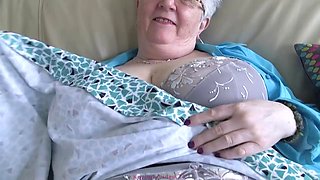 British Granny Caroline Big Tits Solo