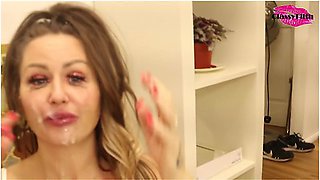 Studio update leaves cum dripping across eager skin