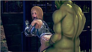 Female Knight Loses To Monster Ork - Episode 2
