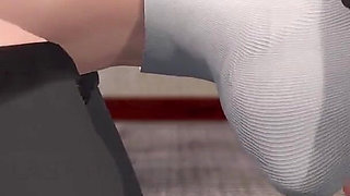 Sexy Babe Works Out in Yoga Pants