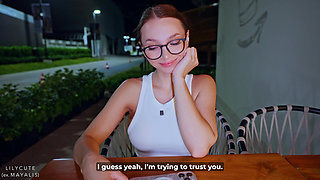 'Looks Like We Got Caught' - Fucked Her to Squirt on the First Date in a Public Toilet
