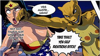 Car Toon In Wonder Woman Threesome Fuck