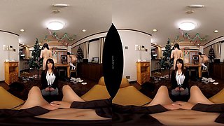 3 sexy asian: Blowjob, Handjob  Pov VR Porn