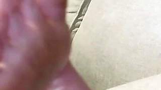 Long Toes, White Polish, Toe Ring