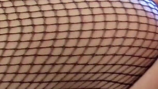 Horny blonde skinny teen with nylon gets fucked in the ass by her step brother