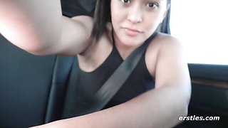 Jin Public Car Masturbation Risky Clit Rub Ersties