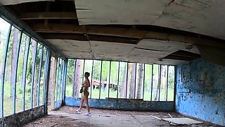 Blonde Solo Babe in Abandoned House