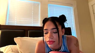 Tranny amateur solo big tits masturbates in high def