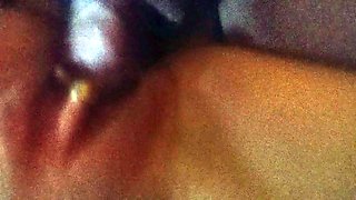 Clit with gold ring POV deep pussy fuck