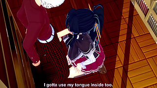 Akeno Gives Me a Blowjob in a Public Library - Dxd Ntr Madness Series