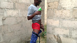 Huge Cock Destroyed Slime Waist Bussy as I Bend Him to the Wall and Dogg His Bussy in an Uncompleted Building