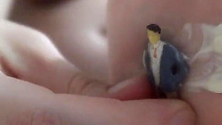 Giantess Stepmom Puts Tiny Stepson Between Her Toes as Punishment Then Glues Him to the Soles of Her Feet and Cleans His Toes