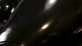 Horny Rubber Doll Playing with Herself and Using Sub as Face Dildo