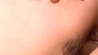 Asian skinny teen with hairy pussy fucked by step dad and get creampie