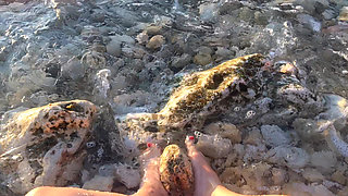 My Feet in the Sea Over the Stones