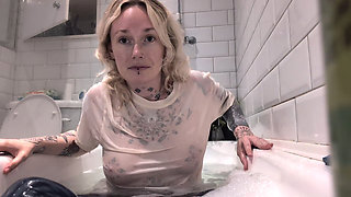 Soaked & Surprised: My First Clothed Bath