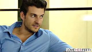 Athena Faris Perfect Feet Jerk Jay Smooth in Foot Fetish