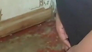 Found an Old Desi Woman Peeing Under Staircase and Punished 1