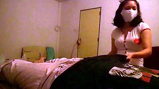 Asian Nurse Outfit Escort Gives BBFS Massage and Ride