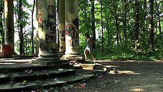 Cute curly brunette solo webcam masturbation