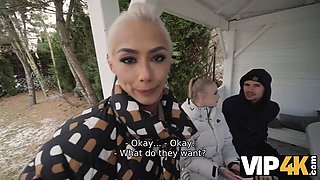 Vip4k. nailed a hot blond in a three-way, her boyfriend was cuckolding