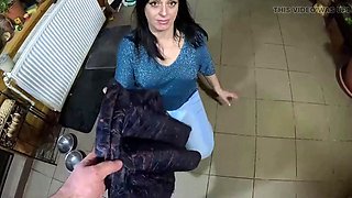 Cameltoe MILF Twerks in Jeans Blowjob  Cum All Over My Puffy Jacket 334