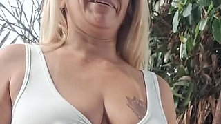 Me and Dai Belan, Almost Naked, Washing the Balcony of the Apartment and Neighbors Watching Us