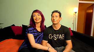 Tattooed Vixen in Red Lingerie Rides Cock Wildly